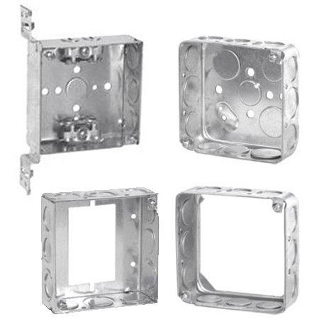 Metal 4-in Square Box